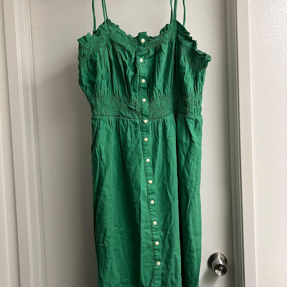 Universal Thread Green Buttoned Midi Sundress